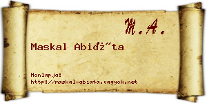 Maskal Abiáta névjegykártya
